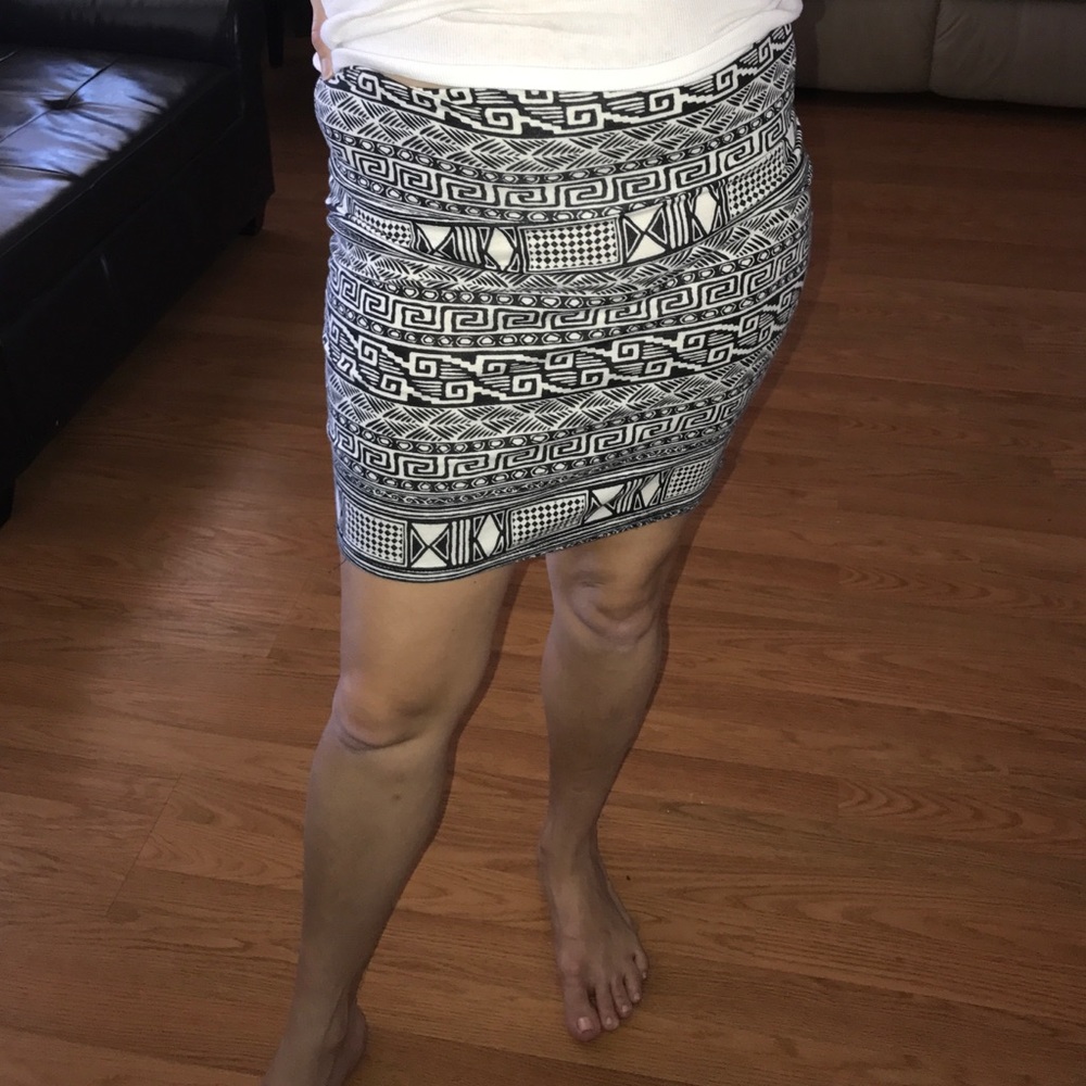 Tribal print skirt.